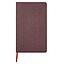 Notebook bolsillo con interior rayado y tapa  con material textil flexible Rojo