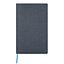Notebook bolsillo con interior rayado y tapa  con material textil flexible Azul