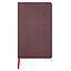 Notebook bolsillo con interior cuadriculado y tapa  con material textil flexible Rojo