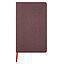 Notebook Mesa con interior cuadriculado y tapa  con material textil flexible Rojo