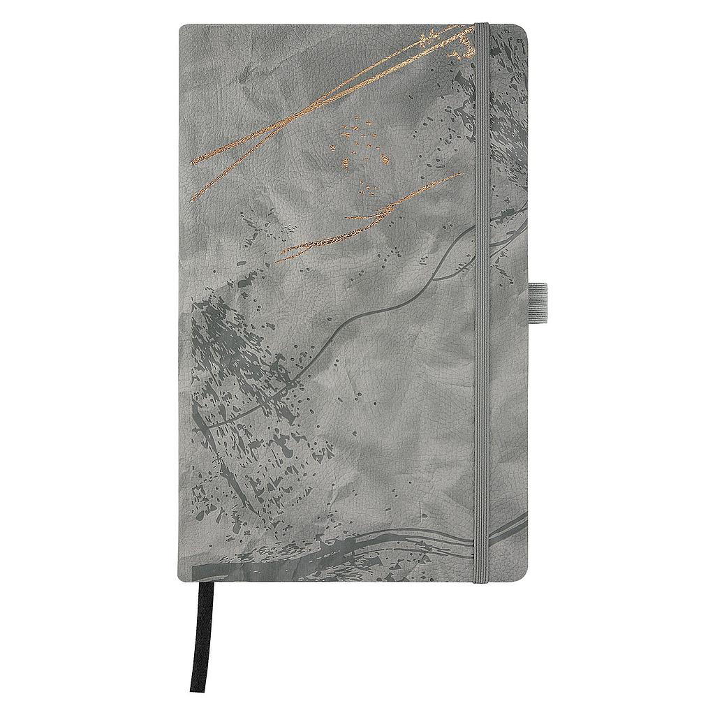 Notebook bolsillo con interior rayado y tapa  Gris inspirada en el arte Wabi Sabi