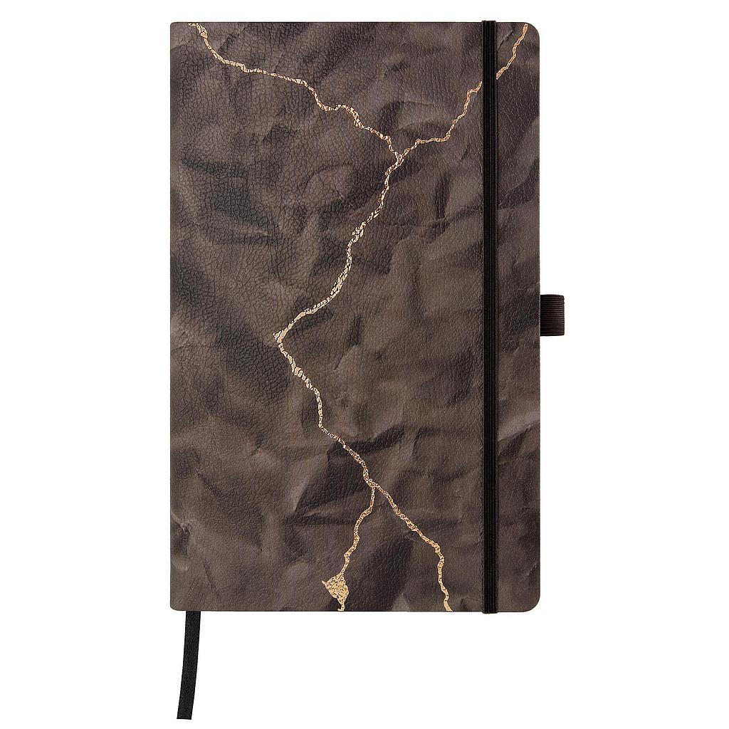 Notebook bolsillo con interior rayado y tapa  Marrón inspirada en el arte Wabi Sabi