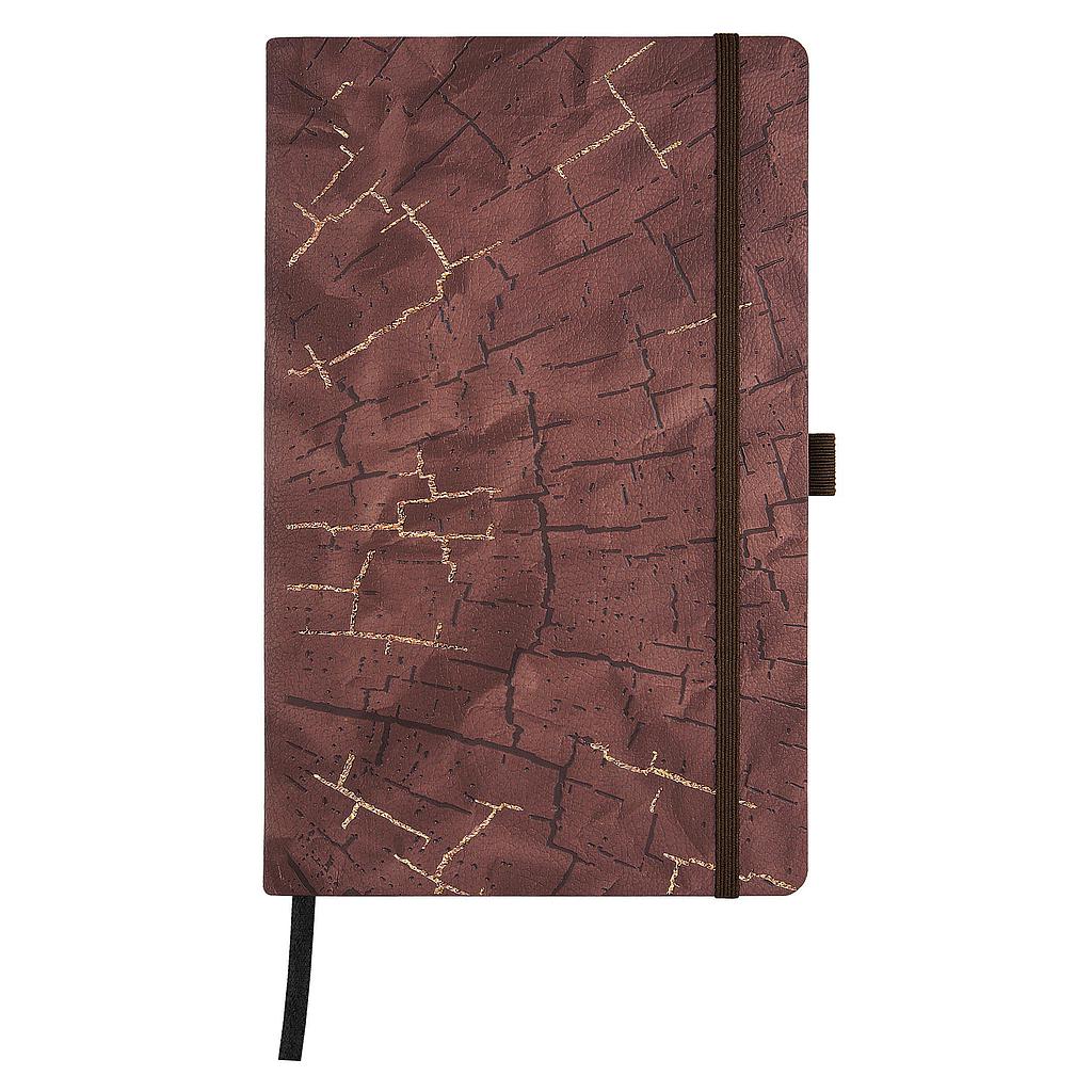 Notebook bolsillo con interior rayado y  tapa Burdeos inspirada en el arte Wabi Sabi
