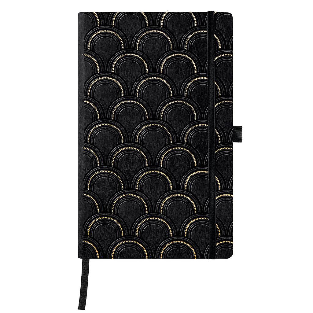 Notebook Mesa con interior cuadriculado y tapa inspirada en Art Deco Gold