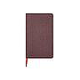 Notebook bolsillo con interior rayado y tapa  con material textil flexible Rojo