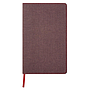 Notebook bolsillo con interior cuadriculado y tapa  con material textil flexible Rojo