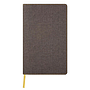 Notebook bolsillo con interior neutro y tapa  con material textil flexible Marrón